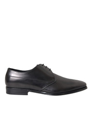 Dolce & Gabbana Black Leather Derby Formal Dress Men Shoes -   -  Dolce & Gabbana.