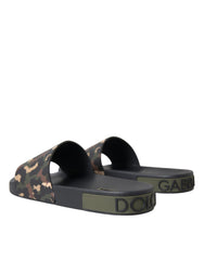 Dolce & Gabbana Multicolor Camouflage Leather Beachwear Men Shoes -   -  Dolce & Gabbana.