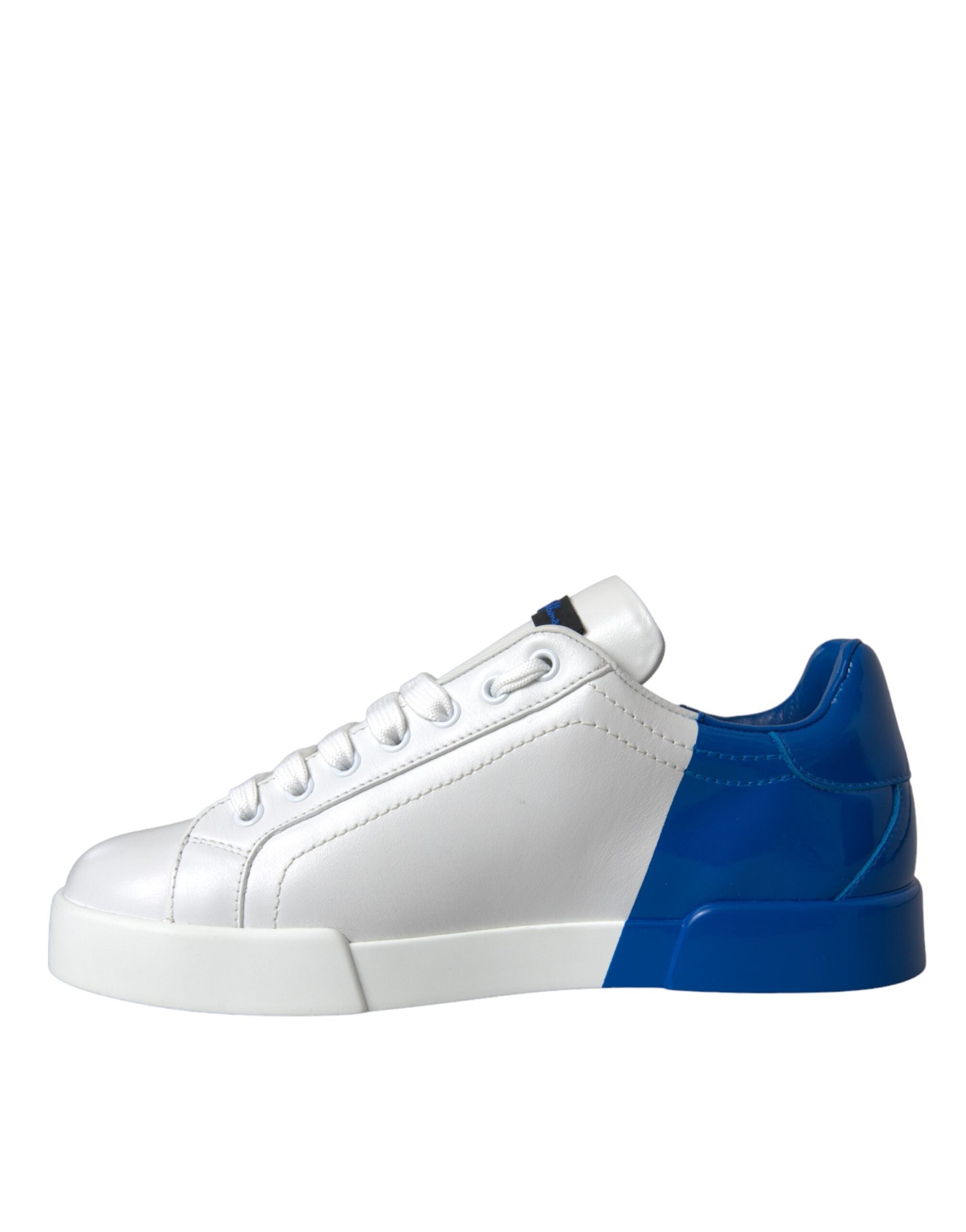 Dolce & Gabbana White Blue Leather Logo Low Top Sneakers Shoes -   -  Dolce & Gabbana. Dolce & Gabbana White Blue Leather Logo Low Top Sneakers Shoes -   -  Dolce & Gabbana.