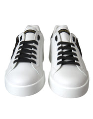 Dolce & Gabbana White Leather DG Logo Casual Low Top Sneakers Shoes -   -  Dolce & Gabbana.
