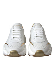 Dolce & Gabbana White Gold DAYMASTER Leather Sneakers Shoes -   -  Dolce & Gabbana.