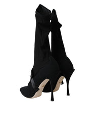 Dolce & Gabbana Black Stiletto Heels Mid Calf Boots Shoes -   -  Dolce & Gabbana.