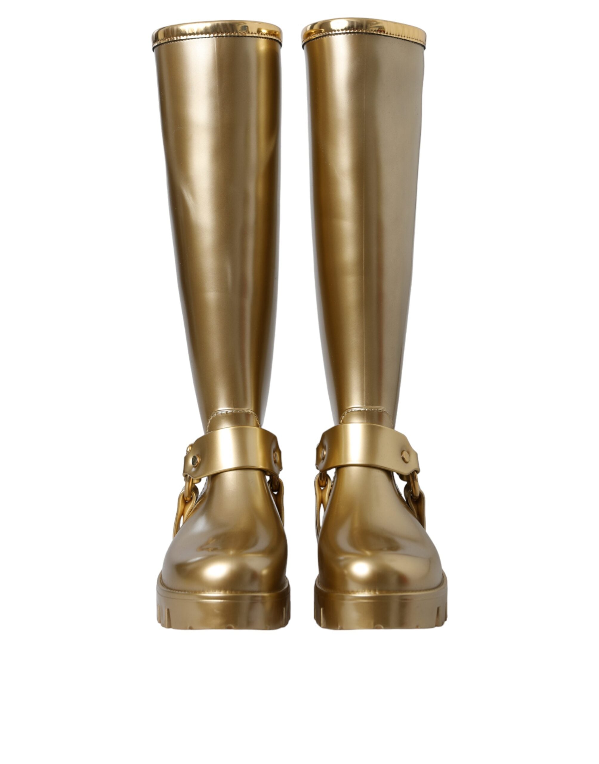 Dolce & Gabbana Metallic Gold Rubber PVC Rain Boots Shoes -   -  Dolce & Gabbana. Dolce & Gabbana Metallic Gold Rubber PVC Rain Boots Shoes -   -  Dolce & Gabbana.