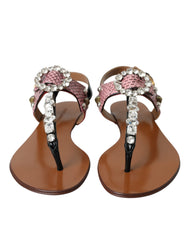Dolce & Gabbana Multicolor Crystal Sandals Flip Flops Shoes -   -  Dolce & Gabbana.