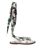 Dolce & Gabbana Multicolor Floral Print Ankle Wrap Sandals Shoes -   -  Dolce & Gabbana.