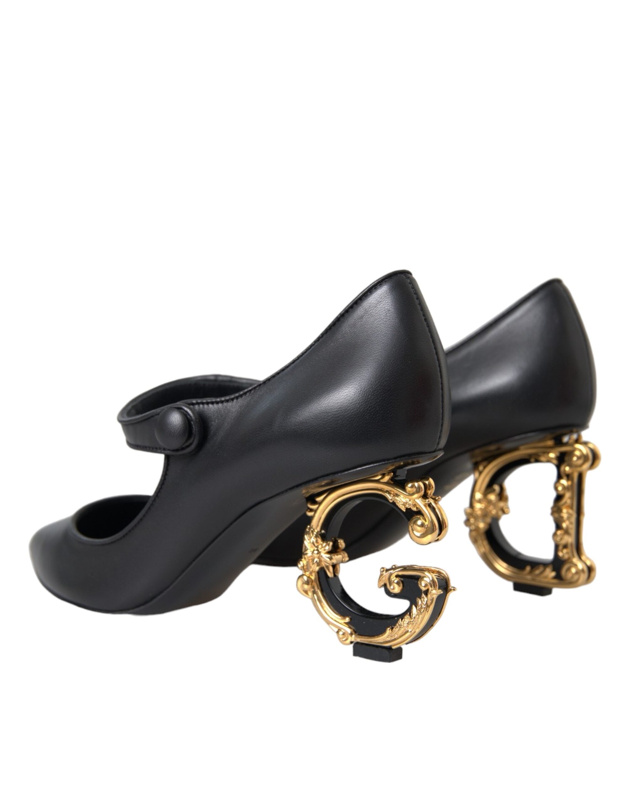 Dolce & Gabbana Black Leather Logo Heels Mary Janes Pumps Shoes -   -  Dolce & Gabbana. Dolce & Gabbana Black Leather Logo Heels Mary Janes Pumps Shoes -   -  Dolce & Gabbana.