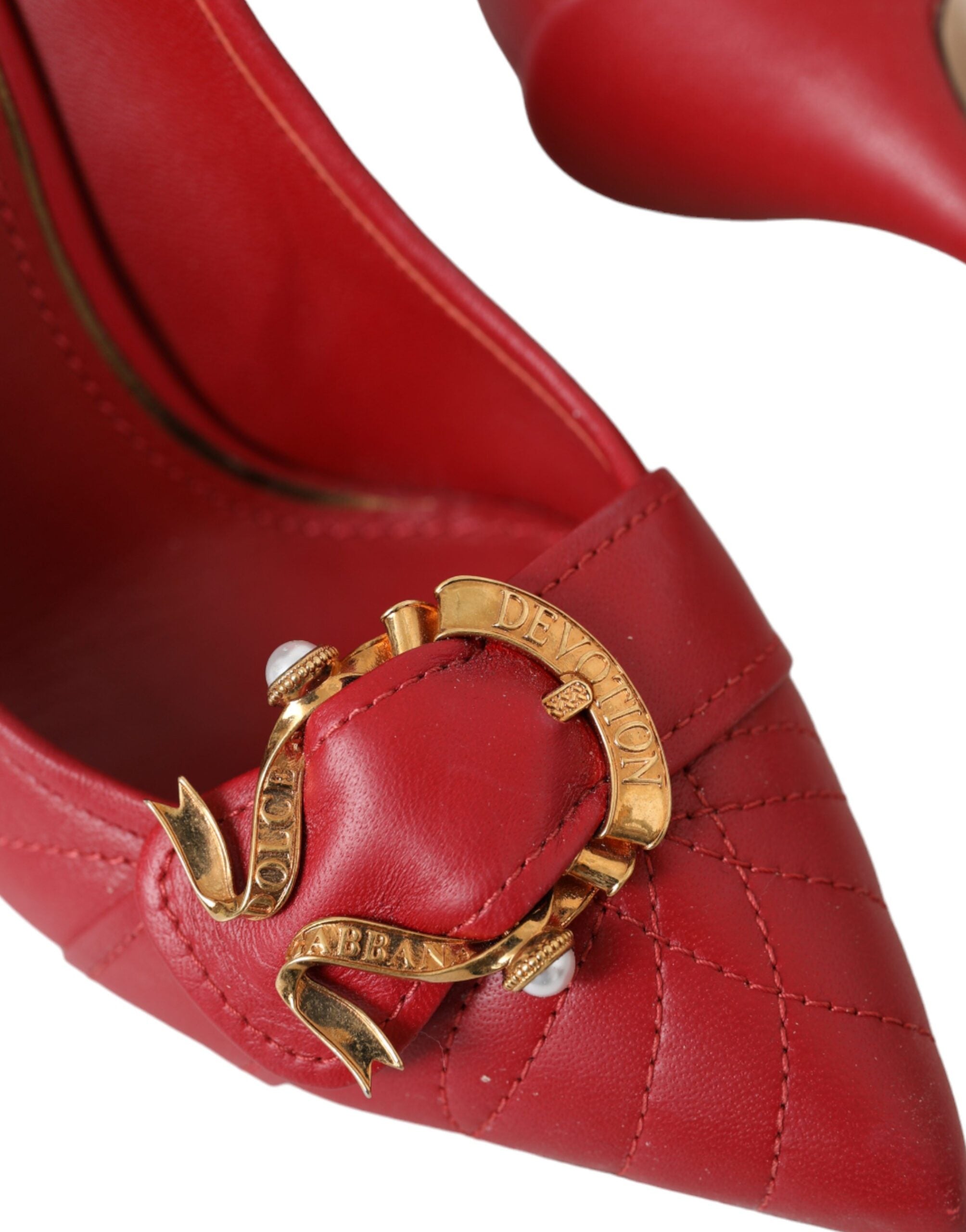 Dolce & Gabbana Red Devotion Leather Heels Pumps Shoes -   -  Dolce & Gabbana. Dolce & Gabbana Red Devotion Leather Heels Pumps Shoes -   -  Dolce & Gabbana.