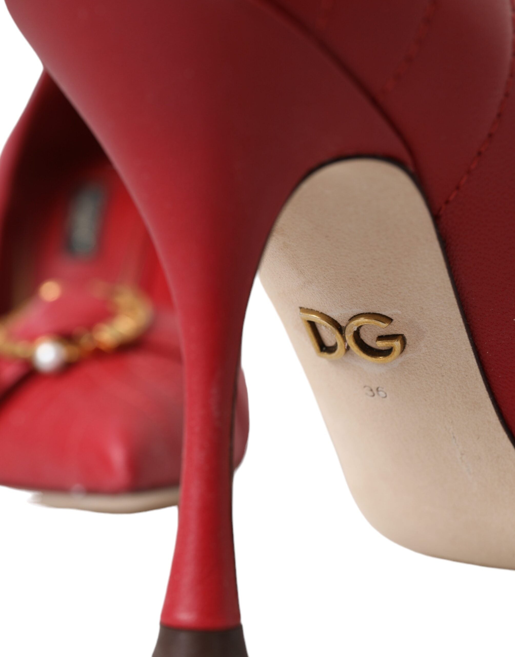 Dolce & Gabbana Red Devotion Leather Heels Pumps Shoes -   -  Dolce & Gabbana. Dolce & Gabbana Red Devotion Leather Heels Pumps Shoes -   -  Dolce & Gabbana.