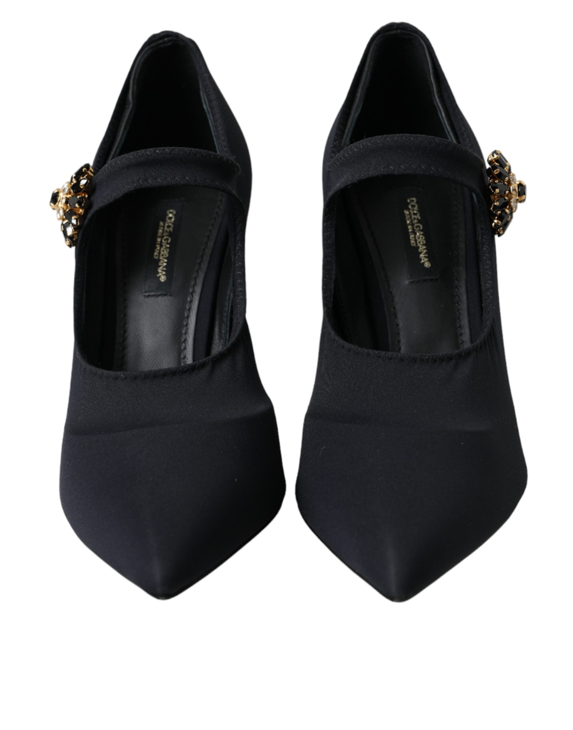 Dolce & Gabbana Black Mary Jane Jersey Crystal Pumps Shoes -   -  Dolce & Gabbana. Dolce & Gabbana Black Mary Jane Jersey Crystal Pumps Shoes -   -  Dolce & Gabbana.