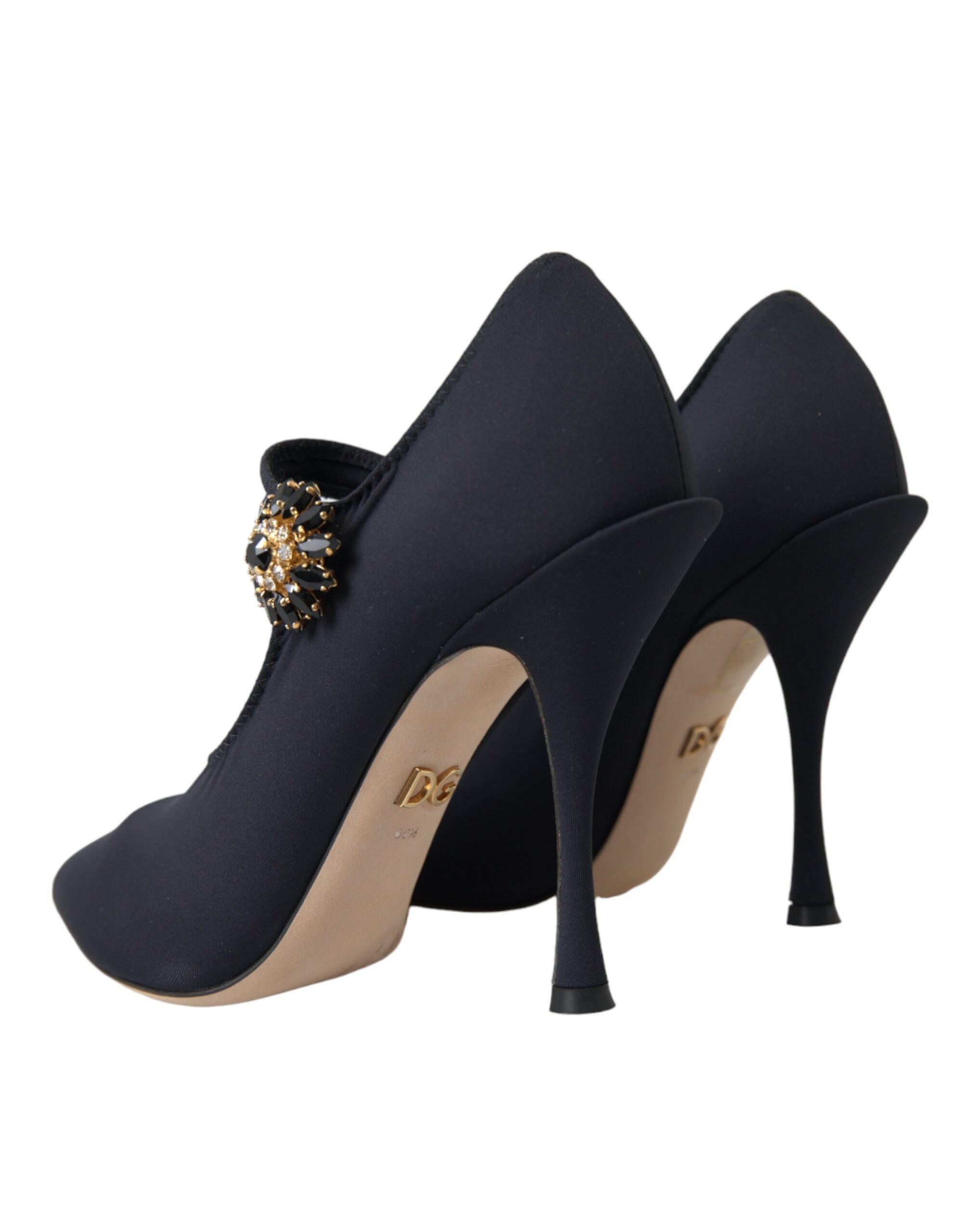 Dolce & Gabbana Black Mary Jane Jersey Crystal Pumps Shoes -   -  Dolce & Gabbana. Dolce & Gabbana Black Mary Jane Jersey Crystal Pumps Shoes -   -  Dolce & Gabbana.