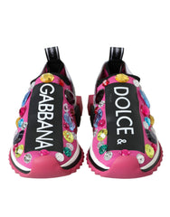 Dolce & Gabbana Pink Sorrento Crystals Sneakers Shoes -   -  Dolce & Gabbana.