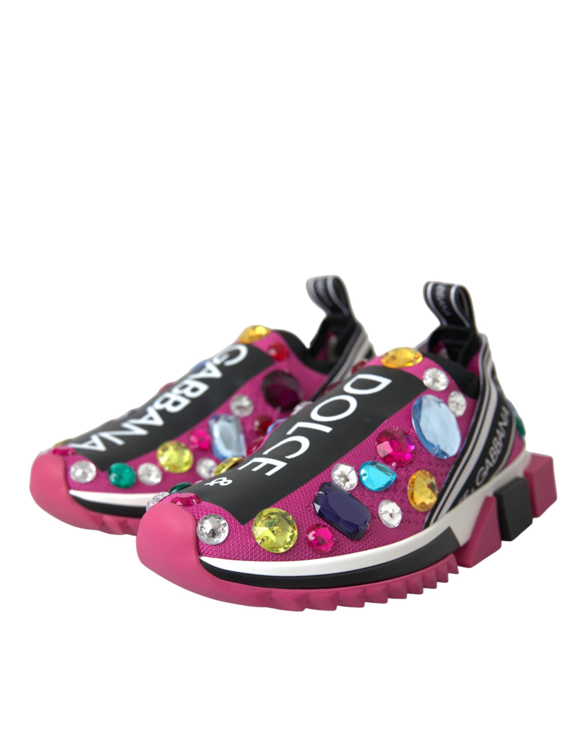 Dolce & Gabbana Pink Sorrento Crystals Sneakers Shoes -   -  Dolce & Gabbana. Dolce & Gabbana Pink Sorrento Crystals Sneakers Shoes -   -  Dolce & Gabbana.