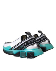Dolce & Gabbana Black White Blue Slip On Sorrento Sneakers Shoes -   -  Dolce & Gabbana.