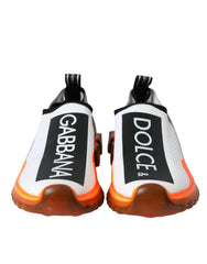 Dolce & Gabbana Black White Orange Slip On Sorrento Sneakers Shoes -   -  Dolce & Gabbana.