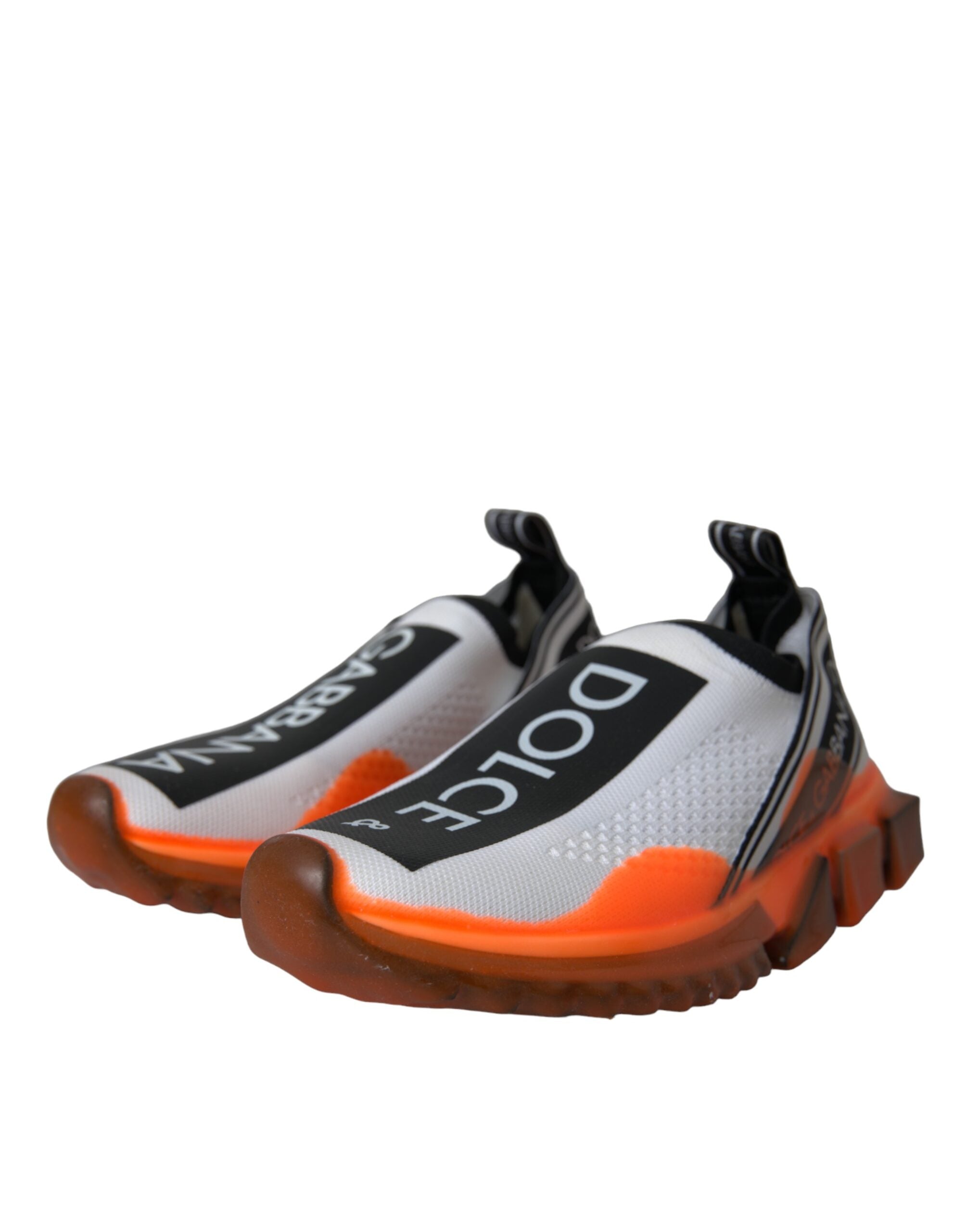 Dolce & Gabbana Black White Orange Slip On Sorrento Sneakers Shoes -   -  Dolce & Gabbana. Dolce & Gabbana Black White Orange Slip On Sorrento Sneakers Shoes -   -  Dolce & Gabbana.