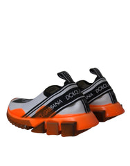 Dolce & Gabbana Black White Orange Slip On Sorrento Sneakers Shoes -   -  Dolce & Gabbana.