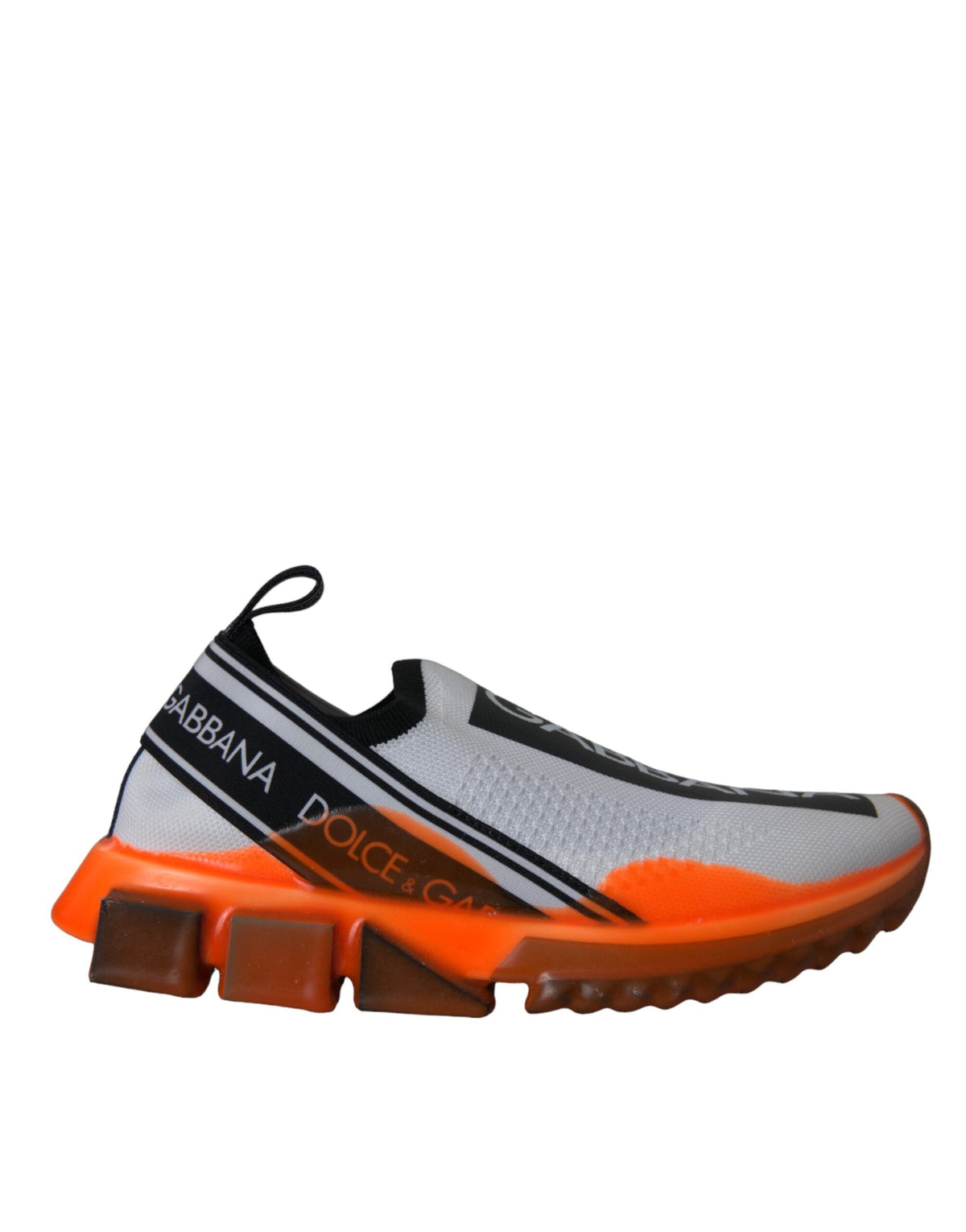 Dolce & Gabbana Black White Orange Slip On Sorrento Sneakers Shoes -   -  Dolce & Gabbana.