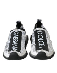 Dolce & Gabbana White Sorrento Crystals Sneakers Shoes -   -  Dolce & Gabbana.