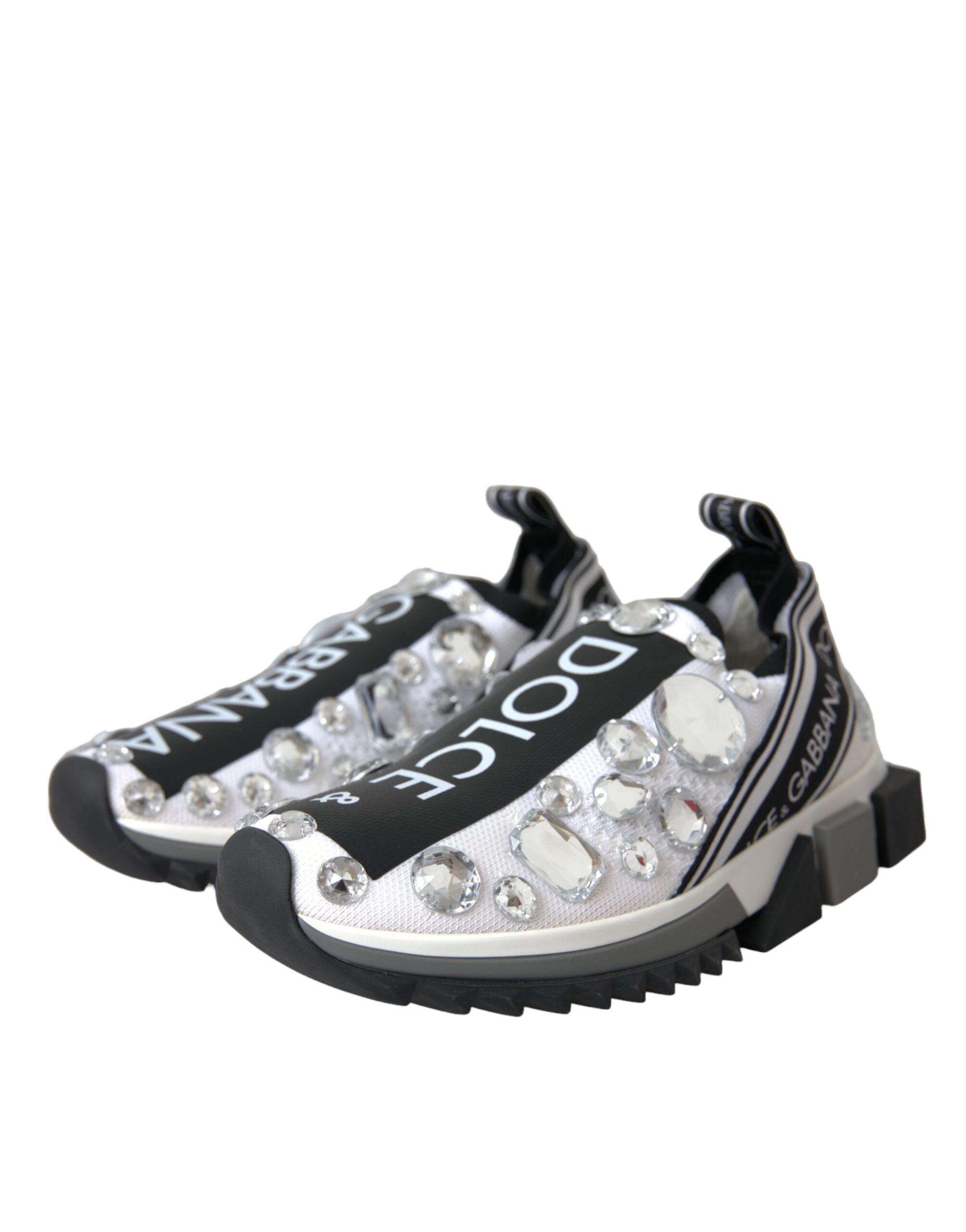 Dolce & Gabbana White Sorrento Crystals Sneakers Shoes -   -  Dolce & Gabbana. Dolce & Gabbana White Sorrento Crystals Sneakers Shoes -   -  Dolce & Gabbana.