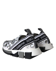 Dolce & Gabbana White Sorrento Crystals Sneakers Shoes -   -  Dolce & Gabbana.
