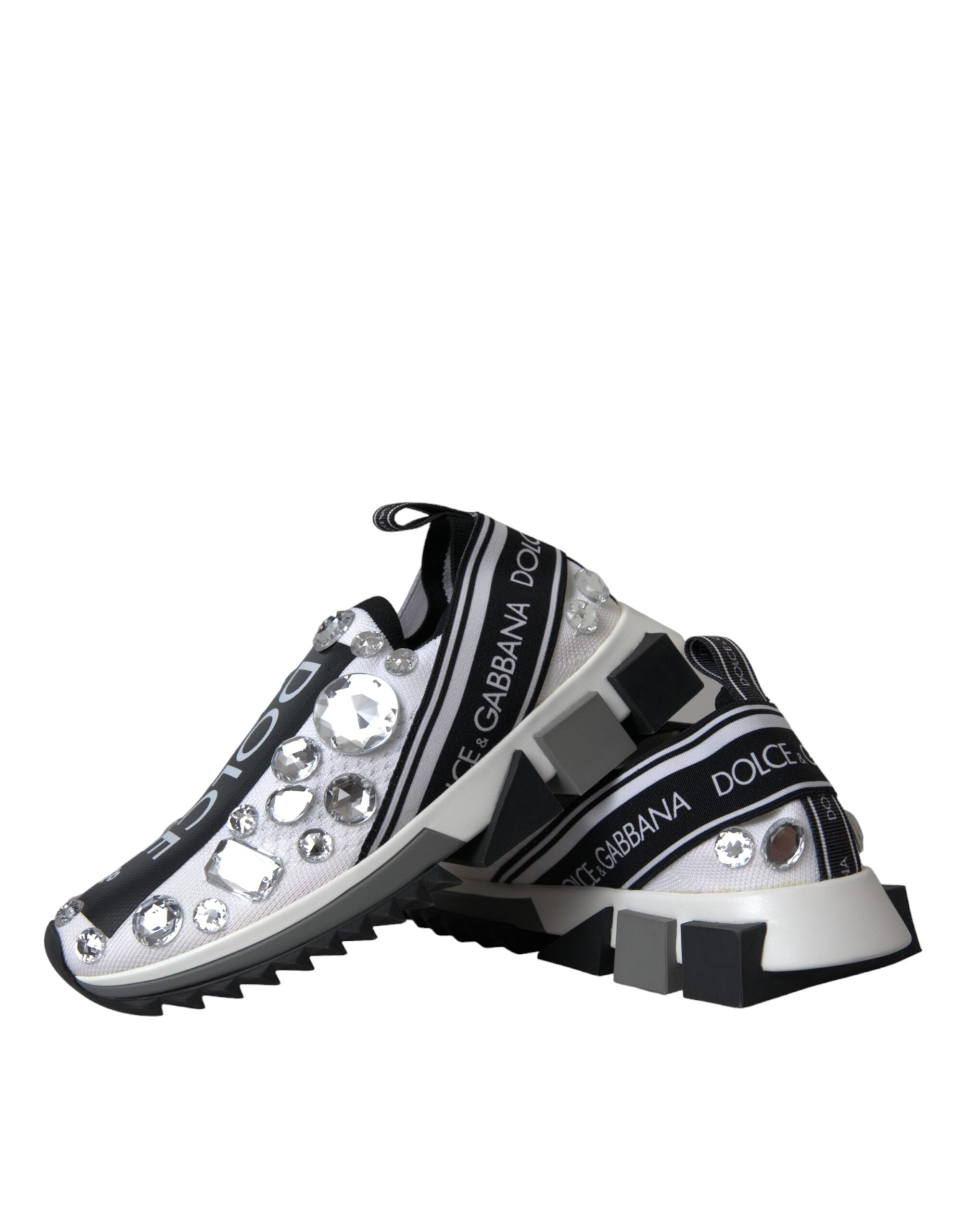 Dolce & Gabbana White Sorrento Crystals Sneakers Shoes -   -  Dolce & Gabbana. Dolce & Gabbana White Sorrento Crystals Sneakers Shoes -   -  Dolce & Gabbana.