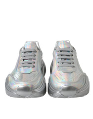 Dolce & Gabbana Silver Iridescent DAYMASTER Leather Sneakers Shoes -   -  Dolce & Gabbana.