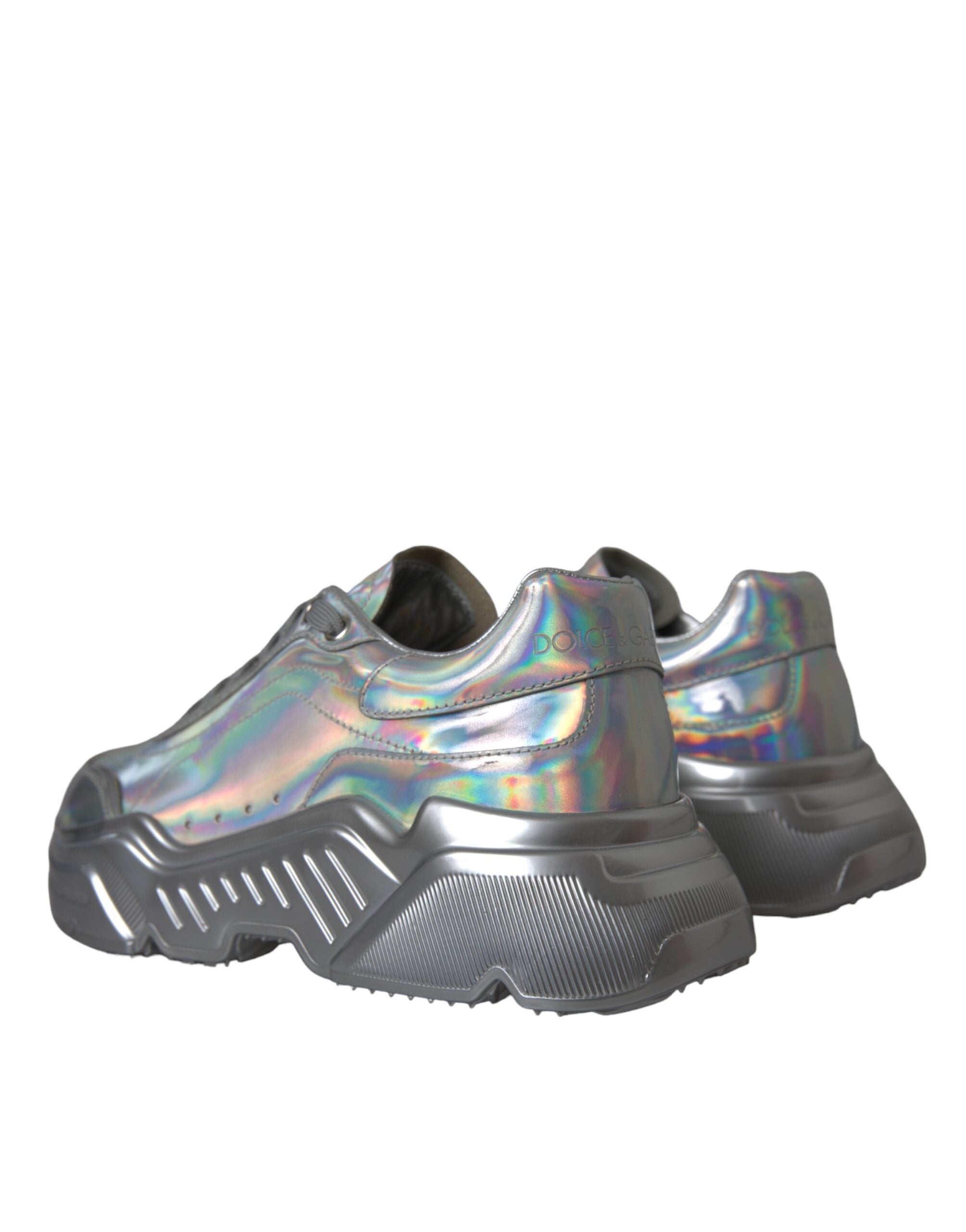 Dolce & Gabbana Silver Iridescent DAYMASTER Leather Sneakers Shoes -   -  Dolce & Gabbana. Dolce & Gabbana Silver Iridescent DAYMASTER Leather Sneakers Shoes -   -  Dolce & Gabbana.