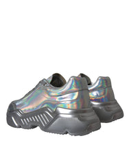 Dolce & Gabbana Silver Iridescent DAYMASTER Leather Sneakers Shoes -   -  Dolce & Gabbana.