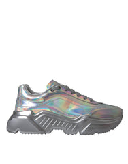 Dolce & Gabbana Silver Iridescent DAYMASTER Leather Sneakers Shoes -   -  Dolce & Gabbana.