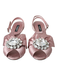Dolce & Gabbana Pink Keira Crystal Heels Sandals Shoes -   -  Dolce & Gabbana.