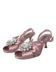 Dolce & Gabbana Pink Keira Crystal Heels Sandals Shoes -   -  Dolce & Gabbana.