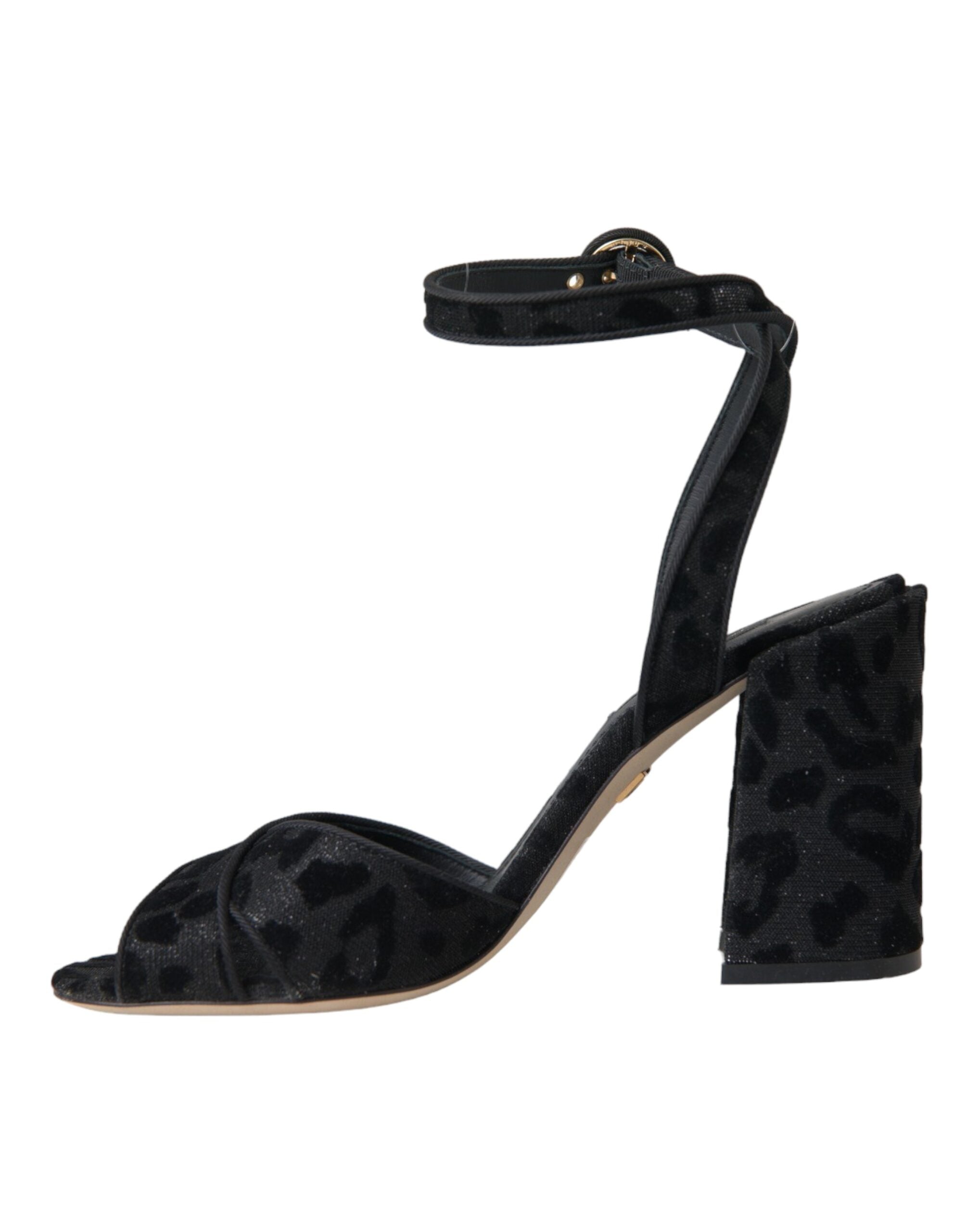 Dolce & Gabbana Black Leopard Suede Heels Sandals Shoes -   -  Dolce & Gabbana. Dolce & Gabbana Black Leopard Suede Heels Sandals Shoes -   -  Dolce & Gabbana.