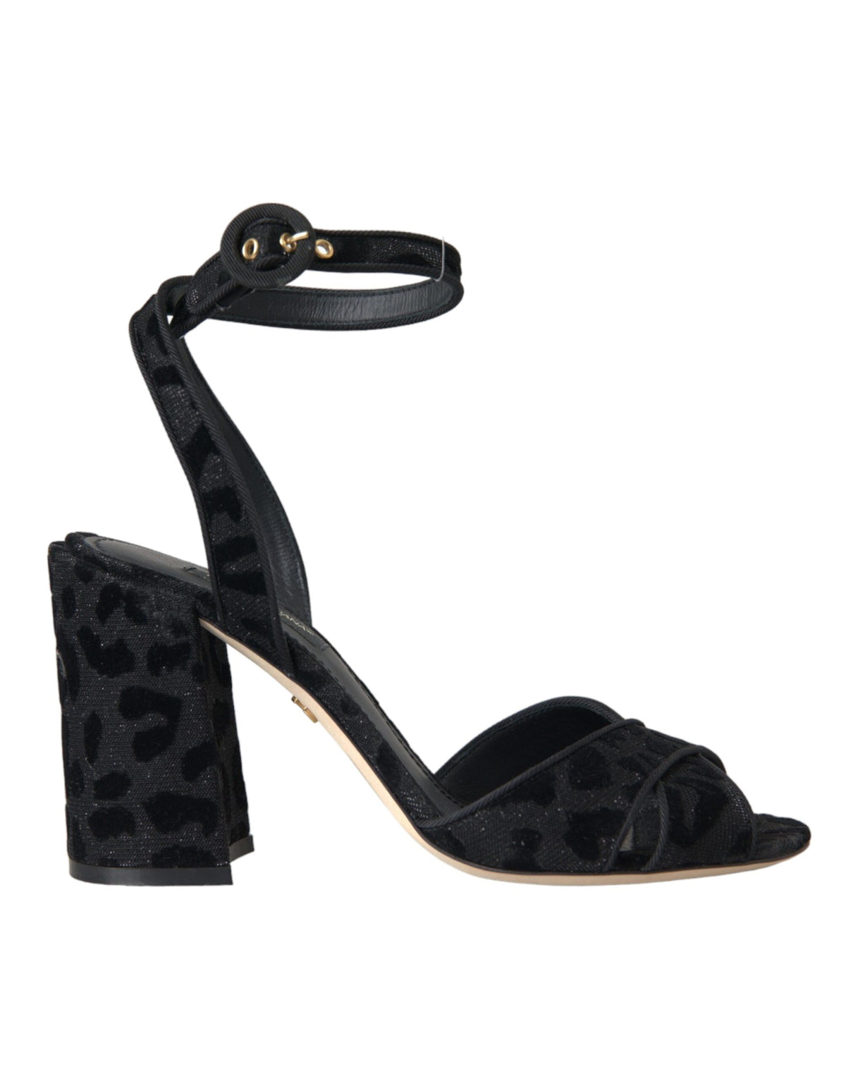 Dolce & Gabbana Black Leopard Suede Heels Sandals Shoes -   -  Dolce & Gabbana.