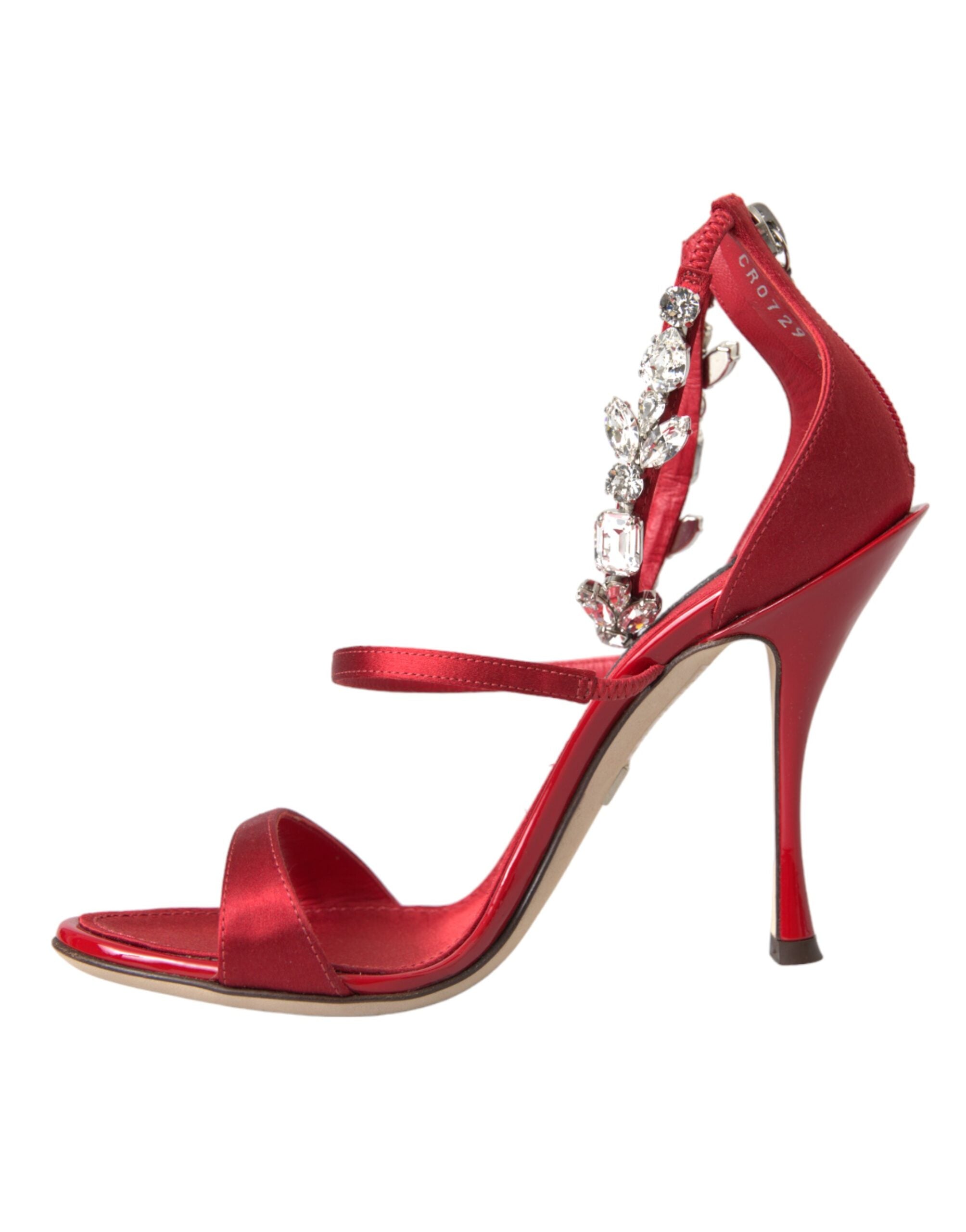 Dolce & Gabbana Red Keira Satin Crystals Sandals Heels Shoes -   -  Dolce & Gabbana. Dolce & Gabbana Red Keira Satin Crystals Sandals Heels Shoes -   -  Dolce & Gabbana.