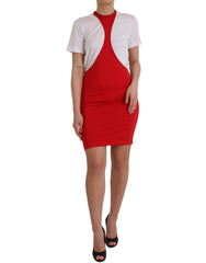 Dolce & Gabbana Red Nylon Stretch Bodycon Sheath Mini Dress -   -  Dolce & Gabbana.