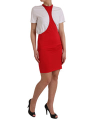 Dolce & Gabbana Red Nylon Stretch Bodycon Sheath Mini Dress -   -  Dolce & Gabbana.