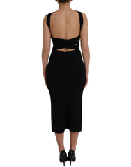 Dolce & Gabbana Black Sheath Halter Sleeveless Midi Dress -   -  Dolce & Gabbana.