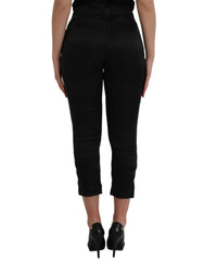 Ermanno Scervino Black High Waist Capri Cropped Pants -   -  Ermanno Scervino.