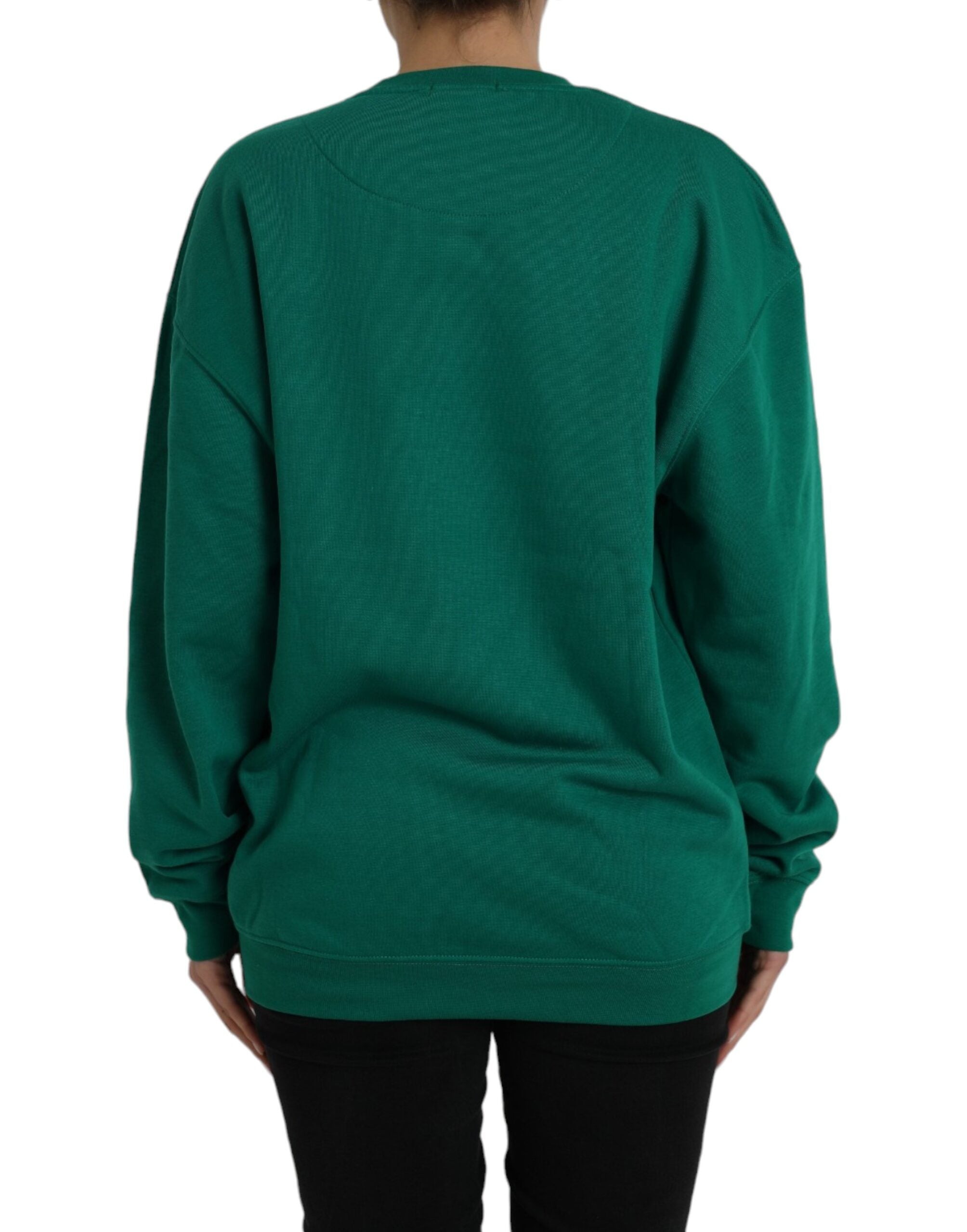 Philippe Model Green Cotton Logo Print Long Sleeves Pullover Sweater -   -  Philippe Model. Philippe Model Green Cotton Logo Print Long Sleeves Pullover Sweater -   -  Philippe Model.