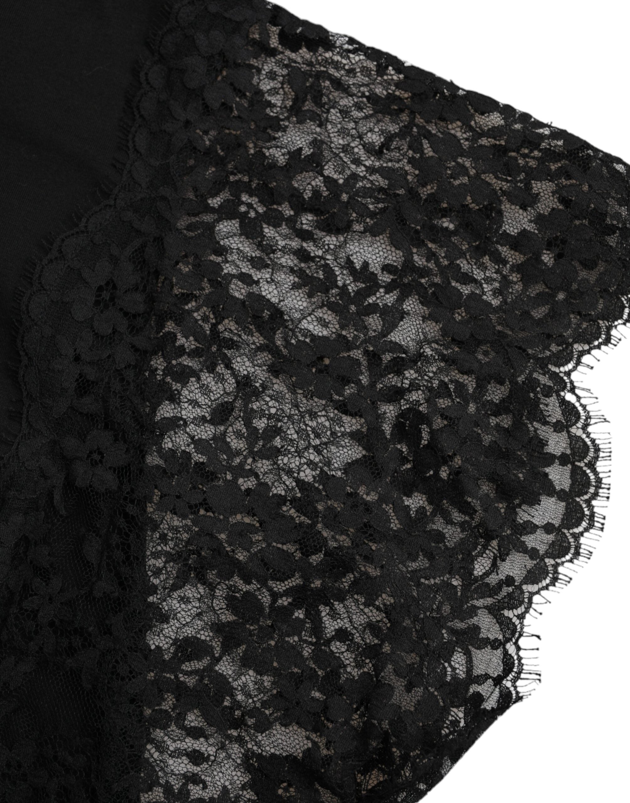 Dolce & Gabbana Black Sacred Heart Print Cotton Lace T-shirt -   -  Dolce & Gabbana. Dolce & Gabbana Black Sacred Heart Print Cotton Lace T-shirt -   -  Dolce & Gabbana.