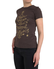 Dolce & Gabbana Brown Crewneck 2017 Motive Print T-shirt -   -  Dolce & Gabbana.