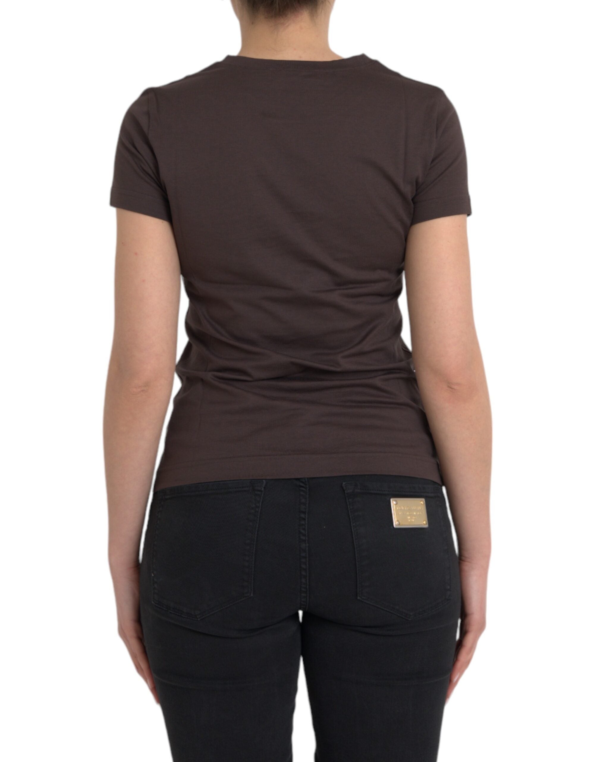 Dolce & Gabbana Brown Crewneck 2017 Motive Print T-shirt -   -  Dolce & Gabbana. Dolce & Gabbana Brown Crewneck 2017 Motive Print T-shirt -   -  Dolce & Gabbana.