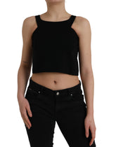 Dolce & Gabbana Black Sleeveless Round Neck Cropped Tank Top -   -  Dolce & Gabbana.