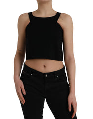 Dolce & Gabbana Black Sleeveless Round Neck Cropped Tank Top -   -  Dolce & Gabbana.