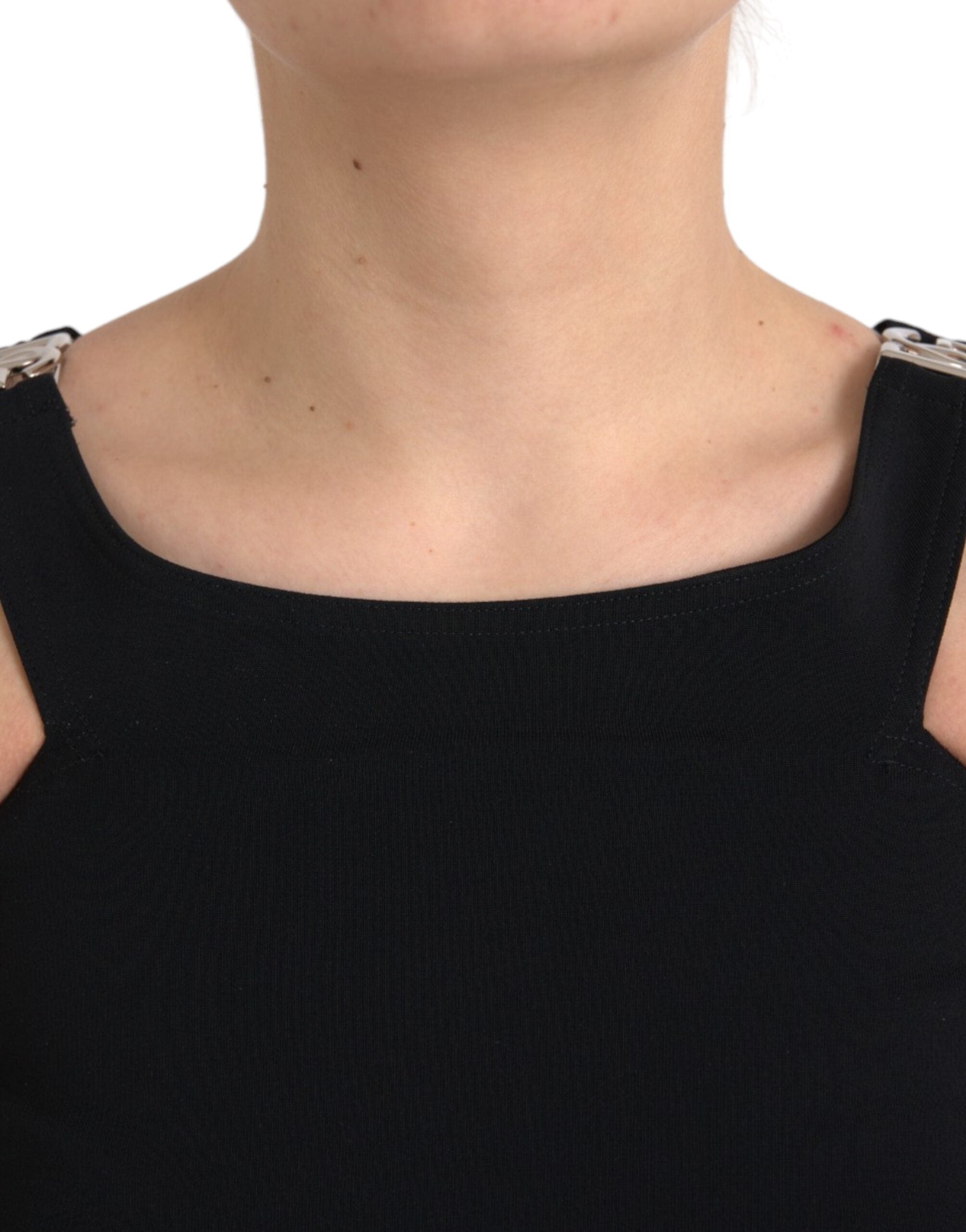 Dolce & Gabbana Black Sleeveless Round Neck Cropped Tank Top -   -  Dolce & Gabbana. Dolce & Gabbana Black Sleeveless Round Neck Cropped Tank Top -   -  Dolce & Gabbana.