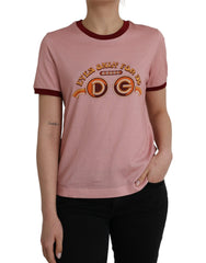 Dolce & Gabbana Pink Cotton Short Sleeves Crew Neck T-shirt -   -  Dolce & Gabbana.