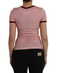 Dolce & Gabbana Pink Cotton Short Sleeves Crew Neck T-shirt -   -  Dolce & Gabbana.
