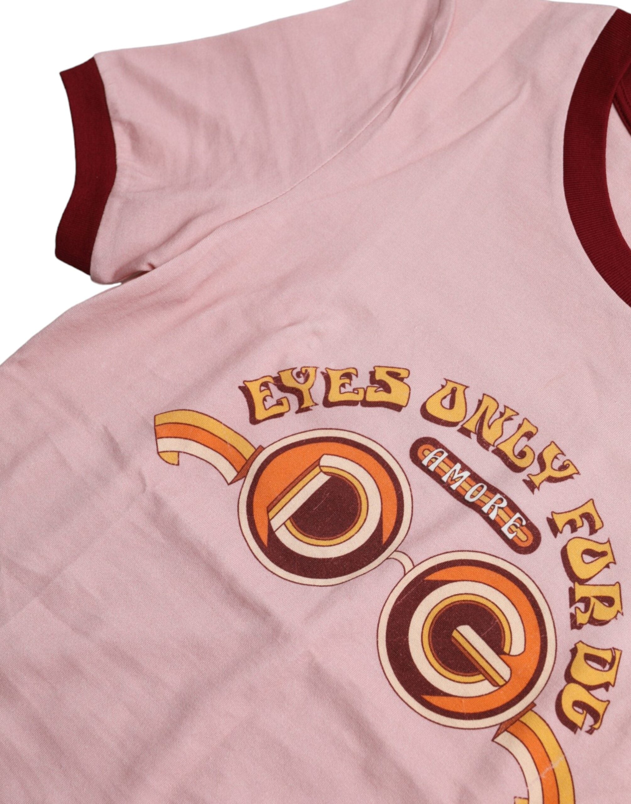 Dolce & Gabbana Pink Cotton Short Sleeves Crew Neck T-shirt -   -  Dolce & Gabbana. Dolce & Gabbana Pink Cotton Short Sleeves Crew Neck T-shirt -   -  Dolce & Gabbana.