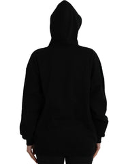 Balenciaga Black Cotton Logo Hooded Pullover Sweatshirt Sweater -   -  Balenciaga.