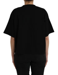 Balenciaga Black Cotton Logo Crew Neck Short Sleeves T-shirt -   -  Balenciaga.
